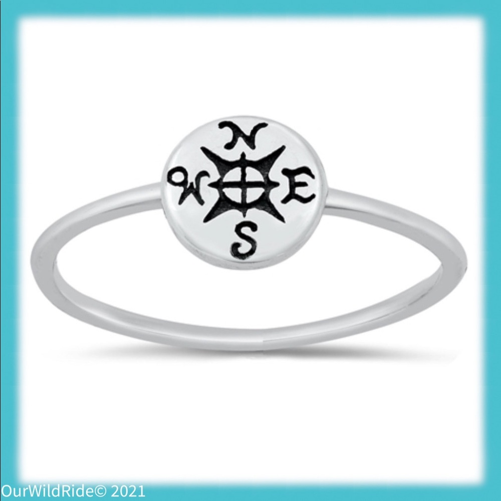 Sterling Silver‎ Compass Ring